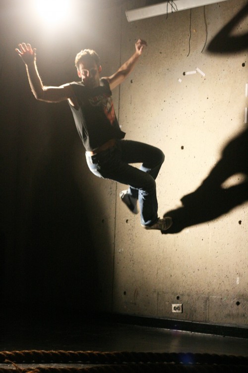 Matthew Hardy Jumping in Mark Dendy's Labyrinth Photo by Marisa @RockPaper